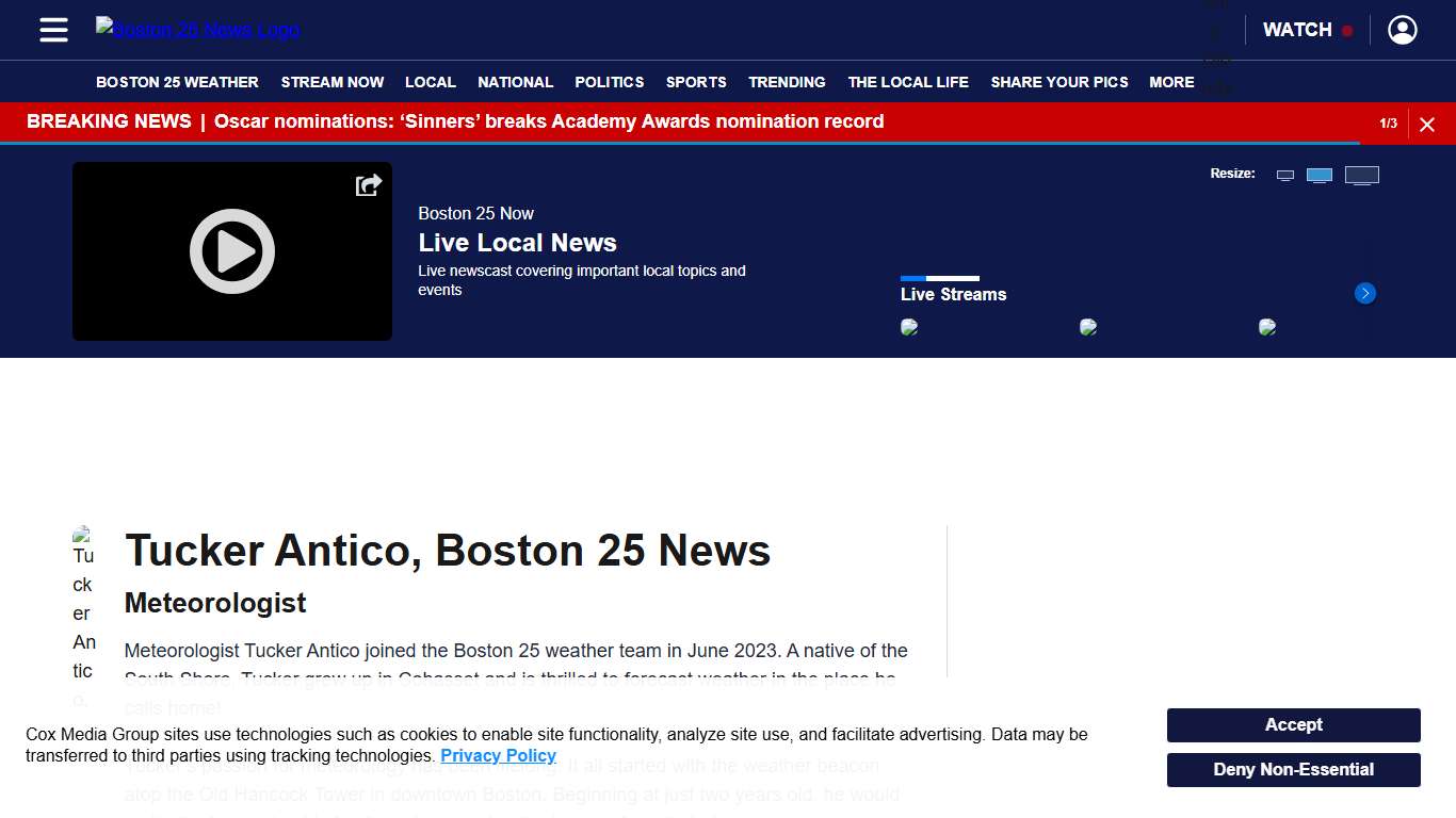 Tucker Antico, Boston 25 News - Boston 25 News